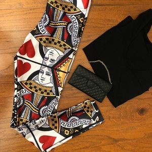 Rare! Black Milk-Casino Queen of Hearts leggings